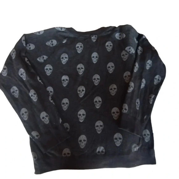 Monrow Skull Print Sweatshirt Women's Size S - Picture 7 of 9